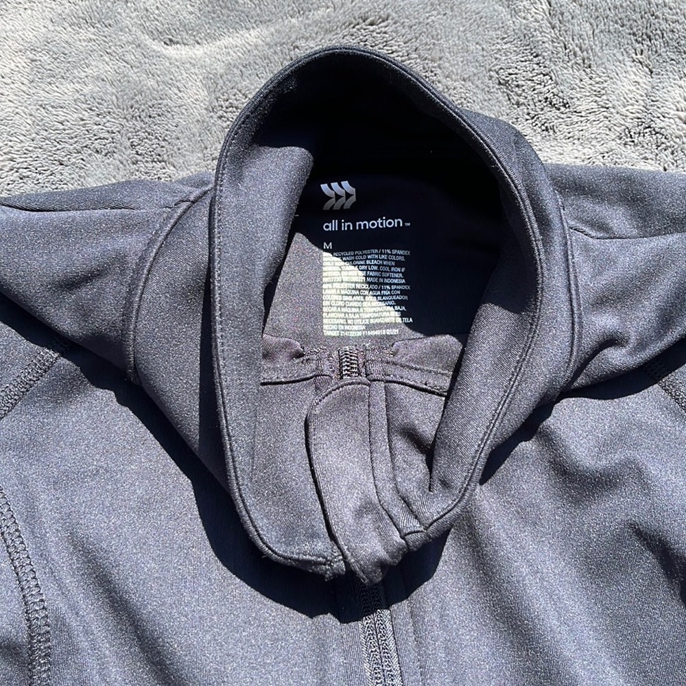all in motion zip up workout sweater - Picture 2 of 2